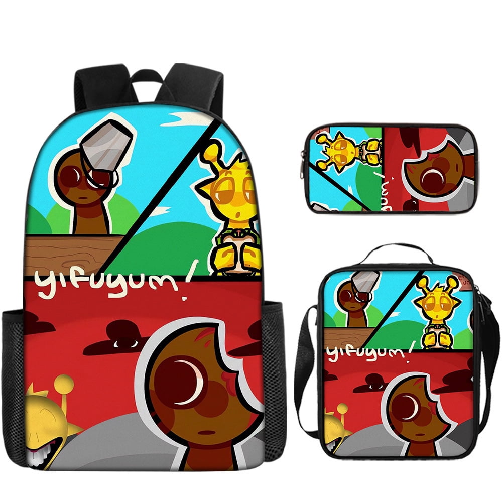 WovenWink Sprunky Backpacks, Sprunki Back Packs Pencil Bags Crossbody Bags Games Mochila Travel Back Packs, Best Gifts for Game Fans Birthday Graduation Theme Party