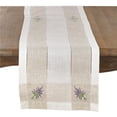 thumbnail image 1 of SARO 2234.I1570B Lavender Embroidery Hemstitch Runner - Ivory, 1 of 1