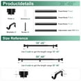 thumbnail image 3 of OLV Adjustable Single Curtain Rod 1" Diameter for Windows Heavy Duty 30-60 Inch,Black, 3 of 7