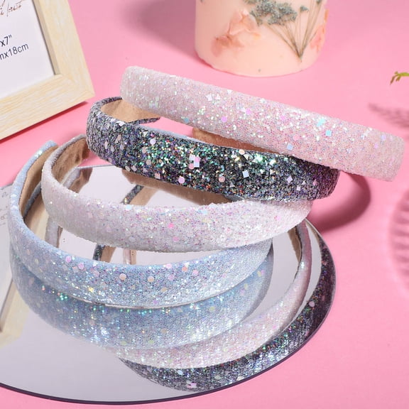 RENACLIPY Sparkling Sequin Headband for Women & Girls with Wide Elastic Band, Assorted Colors, Comfortable Stylish Hair Accessory