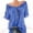 Blue, variant on Rezuofi 1 Pcs Tops for Women 2025 Short Sleeve Shirts V Neck Summer Tops Trendy