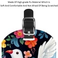 thumbnail image 4 of Square 2Pack PU Leather Peace Dove Cruise Luggage Tag with Privacy Cover and Name ID Tag for Travel Handbags Backpacks Luggage Tags, 4 of 6
