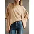 thumbnail image 2 of Camiseta Dokotoo Summer para mujer, talla grande, gris ahumado, 2 of 6