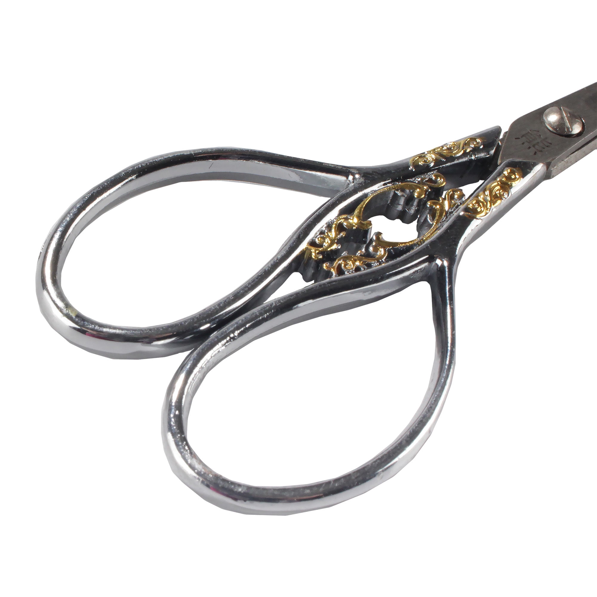 JubileeYarn Heirloom Craft Embroidery Scissors w/ Decorative Cast Handles Classic Scrollwork Motif - cs05 Assortment