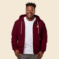 thumbnail image 3 of Dalix Taco Embroidered Zip Hoodie Fleece Long Sleeve Pocket Warm Soft Mens in Maroon 3XL XXX-Large, 3 of 5