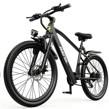 26"Electric Mountain Bike for Adults, 540W Brushless Motor, Top Speed 25MPH,40 Miles Commuting Range, Front Fork Suspension, Shimano 7-Speed,Dual Disc Brakes