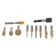 thumbnail image 1 of 11Pcs Chamfer Drilling Tools Woodworking Ti Coated Step Drill Bits Quick Release Extension Rod Tap Chamfering Tool Set, 1 of 5