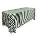 thumbnail image 3 of LA Linen Gingham Checkered Rectangular Tablecloth 90'' x 156'' White & Hunter Green Polyester, 3 of 3