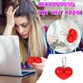 thumbnail image 4 of 2021 New Fidget Dimple Toy Keychain Pendent, Silicone Bubbles Flipping Board Toy, Stress Relief Simple Sensory Dimple Toy for Concentration Training, Hand Exercise Educational Toy for Kid Adult (#16), 4 of 8