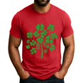thumbnail image 2 of Men's St. Patrick's Day Shamrock Graphic T Shirt Short Sleeve Casual Clover Tee, 2 of 4