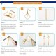 thumbnail image 4 of Kit de inicio para hacer aretes con 10 pares de cuadrados huecos geométricos, cadena de borlas largas clásicas con ganchos, suministros para hacer joyas, 1 caja, 4 of 8