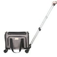 thumbnail image 2 of Airline-Approved Cat Carrier with Wheels & Pull Handle - Portable Rolling Pet Carrier for Small Dogs & Cats Under 25 lbs, Includes Collapsible Bowl & Shoulder Strap (Grey), 2 of 7