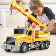 Construction Truck Toys for Kids 3-6 Years, Toy Crane Truck for Toddler Boys Age 4-7 Birthday Christmas Gifts