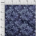 thumbnail image 2 of oneOone Rayon Dark Blue Fabric Asian Batik Floral Dress Material Fabric Print Fabric By The Yard 56 Inch Wide, 2 of 4