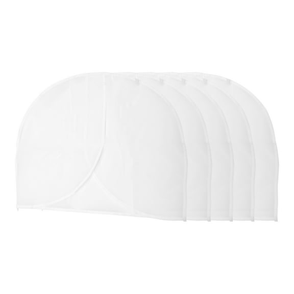 Dustproof Zipper Garment Bag 17.72"x23.62" Clear 5 Pcs