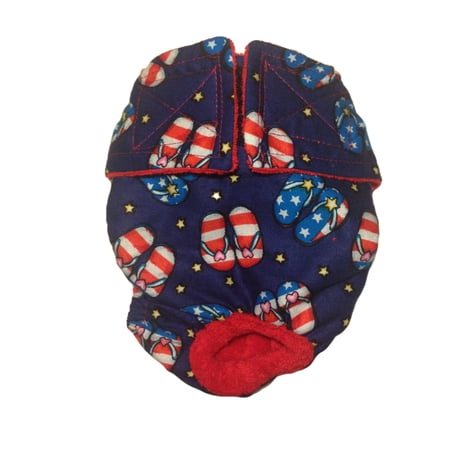 Barkertime Patriotic Sandals Washable Dog Diaper - Made in USA