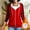 Red, variant on Women's 3X Zip Hoodie Raglan Sleeve Half Zip Pocket Hooded Sweatshirt Cozy​​