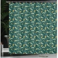 thumbnail image 4 of Ambesonne Floral Shower Curtain, Ornamental Plants Leaves, 69"Wx70"L, Hunter Green Multicolor, 4 of 5