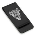 thumbnail image 1 of Stainless Steel Geometric Polygon Bison Animal Classic Slim Money Clip Credit Card Holder, 1 of 2