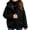 Black, variant on StSilkitty Boys Girls Hooded Jacket Zip up Long Sleeve Puffer Jacket Coat with Pocket Fall Winter Warm Outerwear