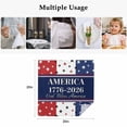 thumbnail image 5 of America 250 Flag Cloth Napkins, Red Blue White Star Independence Day Washable and Reusable Dinner Napkins Set of 2, Table Napkin for Kitchen Party Birthday Wedding Hotel Housewarming 20"x20", 5 of 9