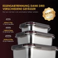 thumbnail image 4 of Eco-Friendly Containers, Stainless Steel Food Containers Leak-Proof Lids For Meal Prep, Versatile Food Storage Solutions, Oven Safe Containers, Dishwasher Safe, Reusable, Airtight Metal Containers, 4 of 6