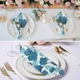 thumbnail image 3 of Blue Geometric Moroccan Cloth Napkins, Abstract Art Blue Ombre Modern Washable and Reusable Dinner Napkins Set of 6, Table Napkin for Kitchen Party Birthday Wedding Hotel Housewarming 20"x20", 3 of 9