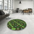 thumbnail image 3 of Ahgly Company Indoor Square Patterned Milk Chocolate Brown Area Rugs, 3' Square, 3 of 6