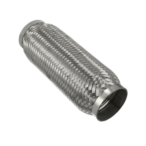 3"x9"x10" Vehicle Exhaust Flexible Pipe Tubing Universal Exhaust Joint Stainless Steel Silver Tone