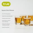 thumbnail image 3 of True Square Shot Glasses for Spirits, Whiskey & Tequila, 1.5oz, Set of 4, 3 of 9