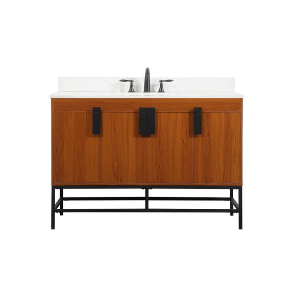 Elegant Lighting Vf48848m-Bs Eugene 48" Free Standing Single Basin Vanity Set - Wood