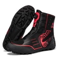 thumbnail image 4 of Bottes et Chaussures de Moto Toutes Saisons pour Hommes et Femmes, Noir Rouge, 40, 4 of 15