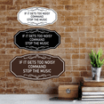 thumbnail image 3 of Signs ByLITA Victorian If It Gets Too Noisy Command Stop The Music Airbnb Sign (Navy Blue / White) - Large, 3 of 6
