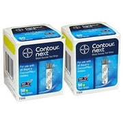 Contour Next Bayer Blood Glucose Test Strips, 2 Pack of 50 (100 Strips)