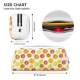 thumbnail image 3 of Uemuo Lemon Orange Printed Leather Pencil Case, Pencil Pouch, Portable Pencil Bag, Pen Case for& Office, 3 of 7