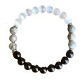 thumbnail image 2 of White Eye Stone Mapa Natural Piedra Cuentas Pulseras hechas a mano de alta joyería para hombres y mujeres pulseras de cristal, 2 of 7