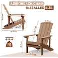 Superjoe HIPS Adirondack Chairs Set of 4, Weather Resistant Plastic