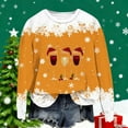 thumbnail image 4 of Aofany Christmas Sweatshirt Women Funny Long Sleeve Shirts Xmas Tree Wine Glass Pullover Lightweight Tunic Tops, 4 of 4