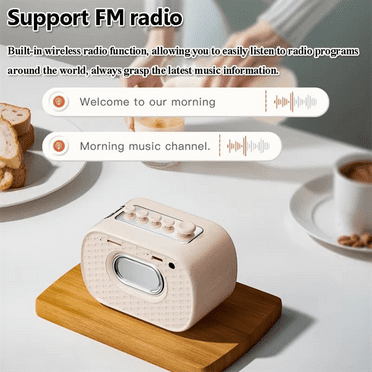 Versatile Desktop Bluetooth Speaker with FM Radio,White Noise Sleep Aid,AUX & TF Card Support,Ideal for Home & Office,1 * Versatile Desktop Bluetooth Speaker