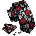 thumbnail image 2 of Set de corbata Barry.Wang floral de seda 150 cm de largo y 8,5 cm de ancho, 2 of 5