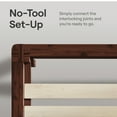 thumbnail image 6 of Nectar Bamboo Platform Bed Frame - California King - Walnut - Floating Center Support Legs - 12” Height - Tool Free Set Up - Contemporary - Sturdy Wooden Support Slats - Holds Up To 800 Pounds, 6 of 6