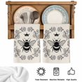 thumbnail image 5 of Vintage Bees Crowns Kitchen Towels Set of 3, Rustic Leaves Rings Burlap Absorbent Dish Towels for Kitchen, Microfiber Hand Towel, Quick Drying Tea Towel for Cleaning Decorative Dishcloths, 5 of 7