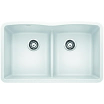BLANCO DIAMOND Equal Double Low Divide Undermount - White