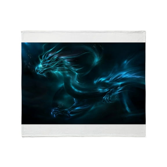 CafePress - Blue Dragon Throw Blanket - Soft Fleece Throw Blanket, 50"x60" for All Ages