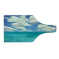 thumbnail image 2 of Ocean Cutting Board, Dreamy Skyline with Clouds over Crystal Water Sea Coast Tropical Island Image, Tempered Glass Cutting and Serving Board, Wine Bottle Shape, Turquoise Aqua, by Ambesonne, 2 of 5
