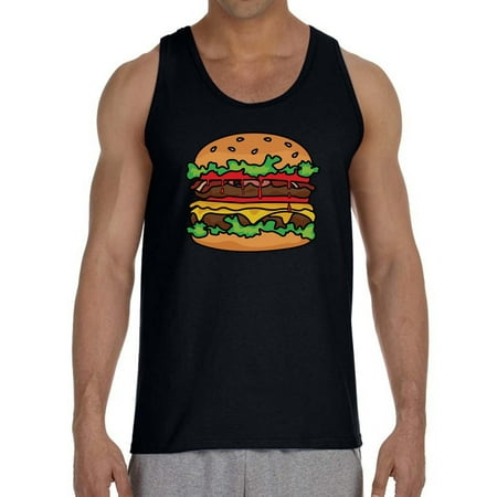 Men's Dripping Burger KT T135 Black Tank Top Medium