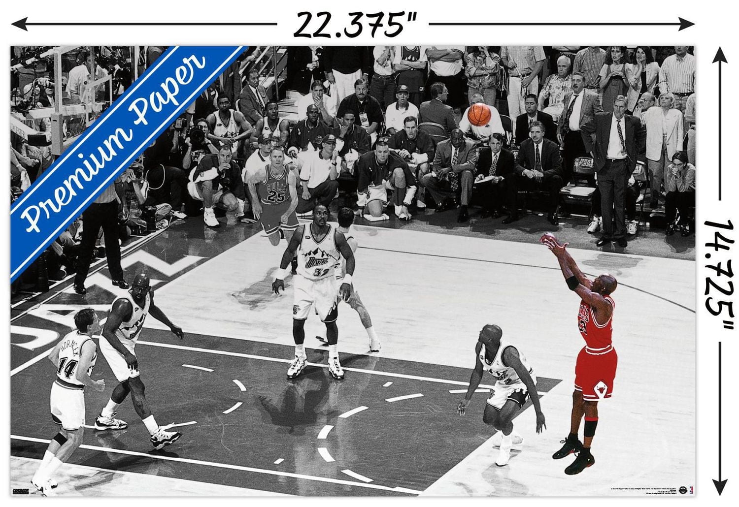 Michael Jordan - The Shot Horizontal Wall Poster