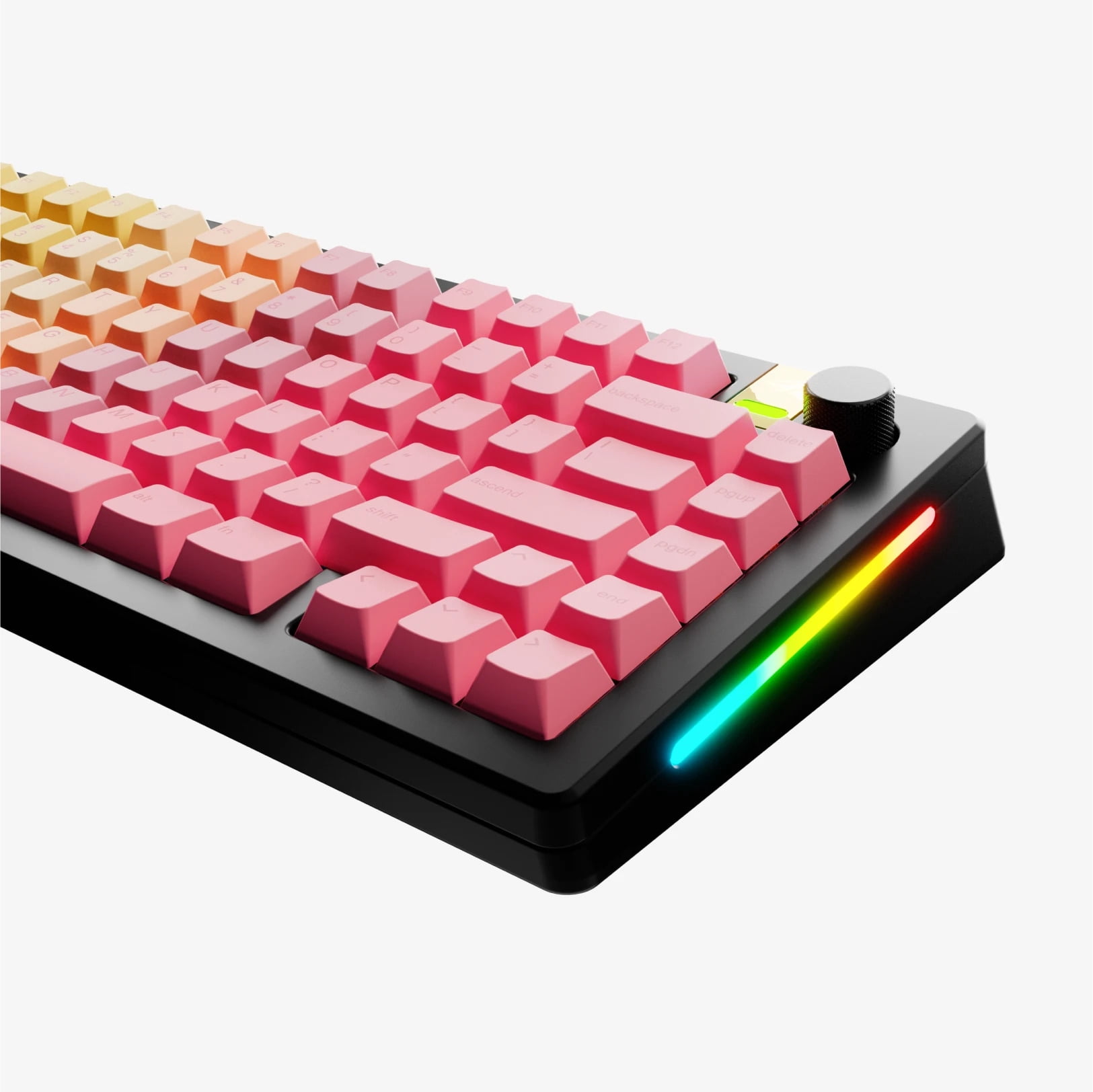Glorious Gaming GPBT Gradient ANSI PBT Fade Resistant Dye Sublimated Keycap Set for Full Size, TKL, and Compact Mechanical Keyboards - Grapefruit