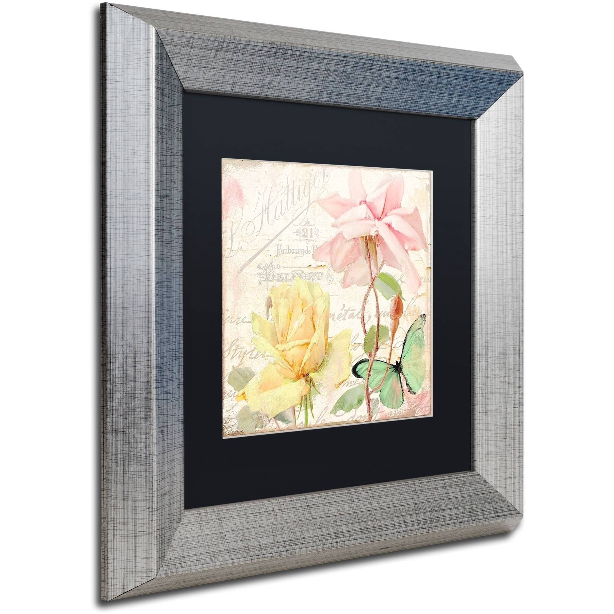 Trademark Fine Art "Florabella IV" Canvas Art by Color Bakery Black Matte, Silver Frame