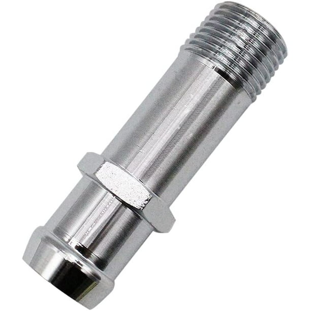 Chrome Steel Water Pump Fitting Heater Hose 3/4'' Barb SBC BBC 1/2